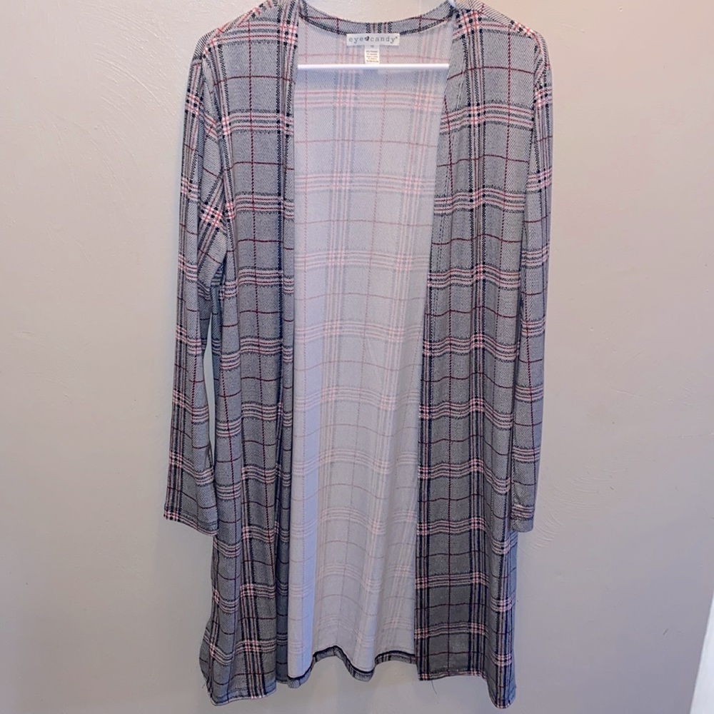 Woman’s long multicolor cardigan